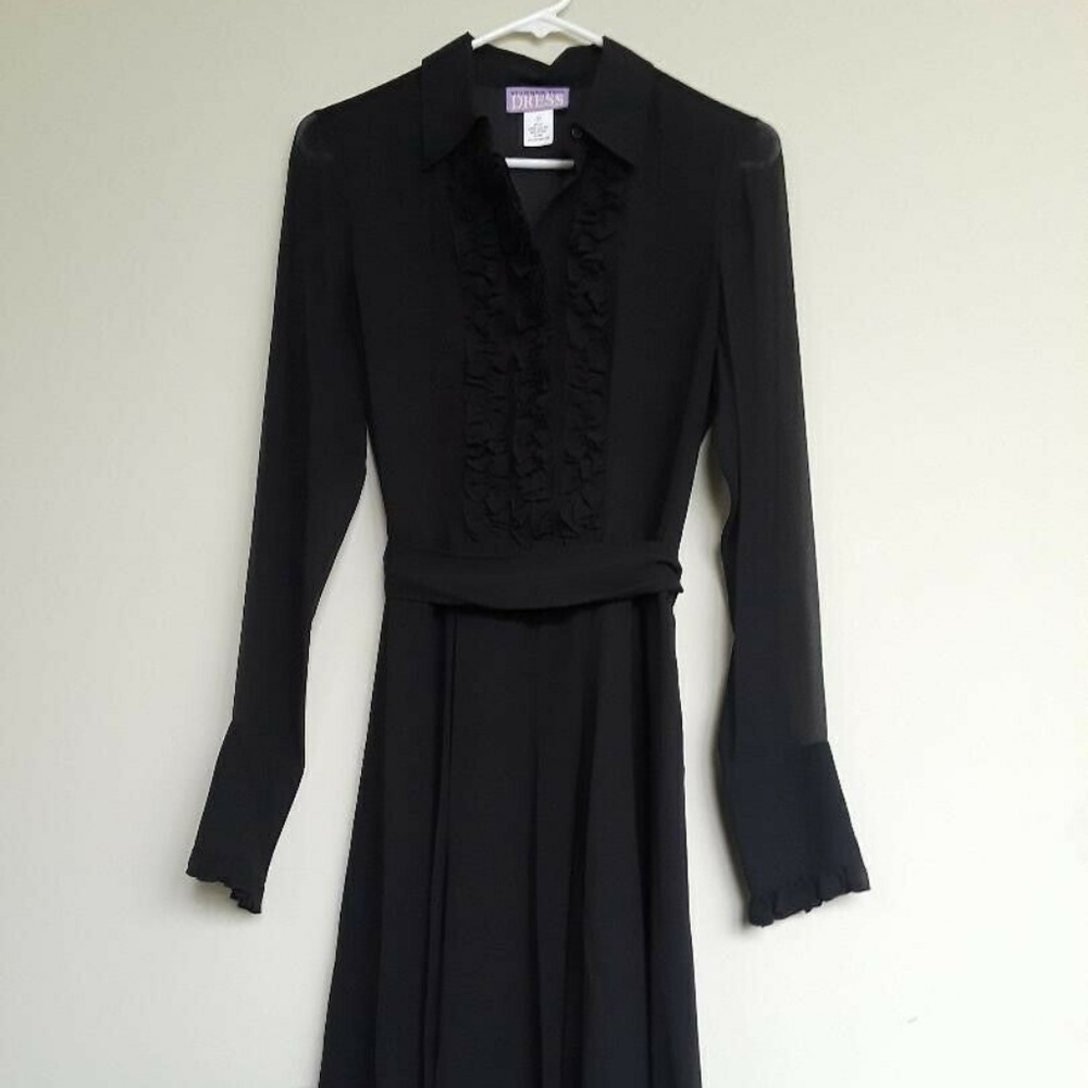 Elegant Vivienne Tam 100% Silk Black dress